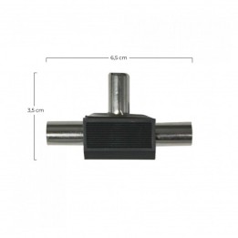 ADAPTADOR INDUCTIVO TV (2 MACHO/1 HEMBRA) NEGRO SEVENON