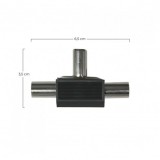 ADAPTADOR INDUCTIVO TV (2 MACHO/1 HEMBRA) NEGRO SEVENON