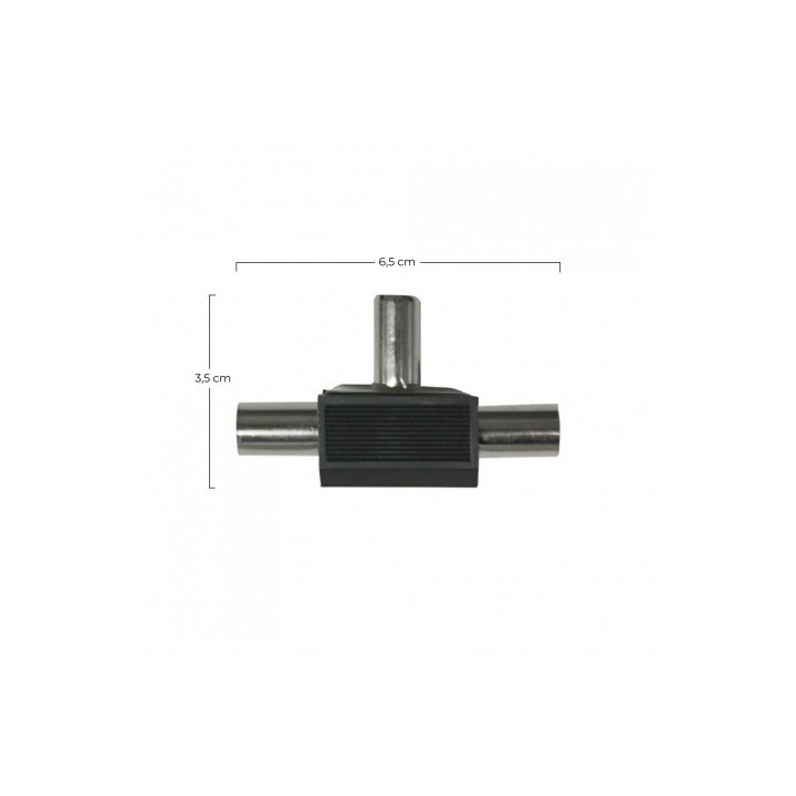 ADAPTADOR INDUCTIVO TV (2 MACHO/1 HEMBRA) NEGRO SEVENON