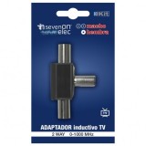 ADAPTADOR INDUCTIVO TV (2 MACHO/1 HEMBRA) NEGRO SEVENON