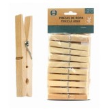 PACK 20 PINZAS DE ROPA BAMBU