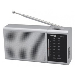 RADIO PORTATIL AM/FM DIAL CLASICO PLATA GEN-X