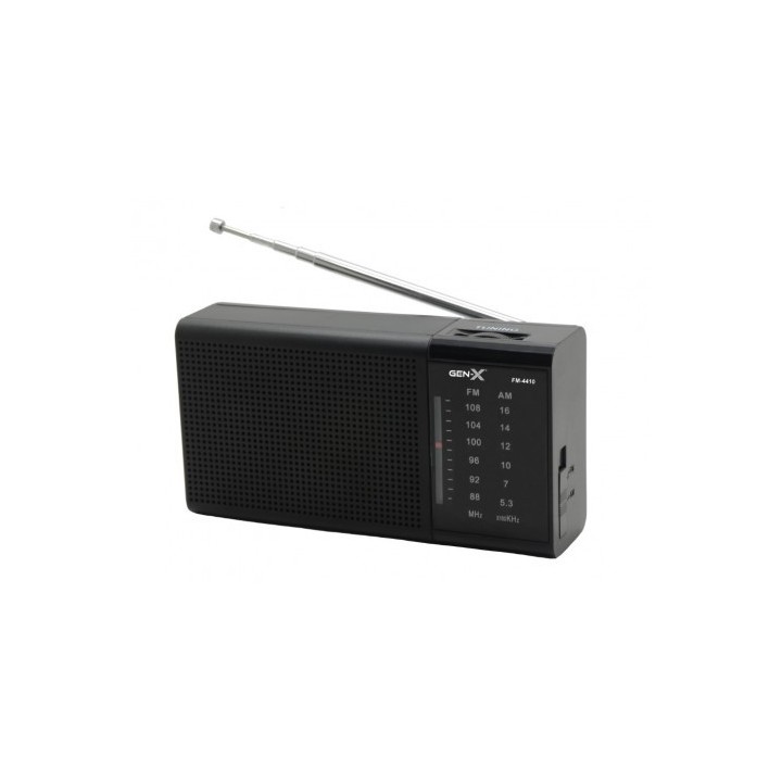 RADIO PORTATIL AM/FM DIAL CLASICO NEGRA GEN-X