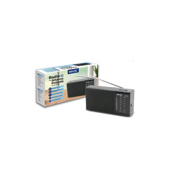 RADIO PORTATIL AM/FM DIAL CLASICO NEGRA GEN-X