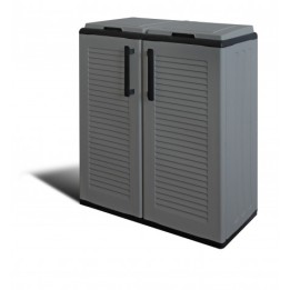 ARMARIO BAJO CON DOBLE TAPA PARA RECICLAJE 680X370X840MM ARTPLAST