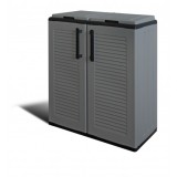 ARMARIO BAJO CON DOBLE TAPA PARA RECICLAJE 680X370X840MM ARTPLAST