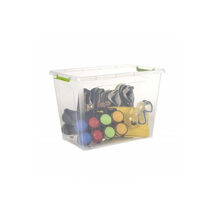 CAJA ORGANIZADORA CON TAPA, RUEDAS Y CIERRES 585X390X410MM ARTPLAST