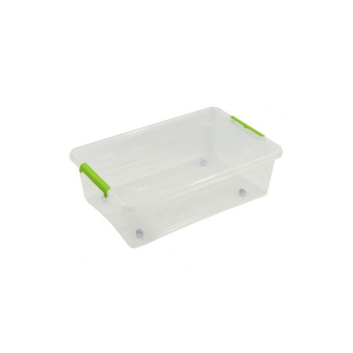 CAJA ORGANIZADORA CON TAPA, RUEDAS Y CIERRES 585X390X170MM ARTPLAST