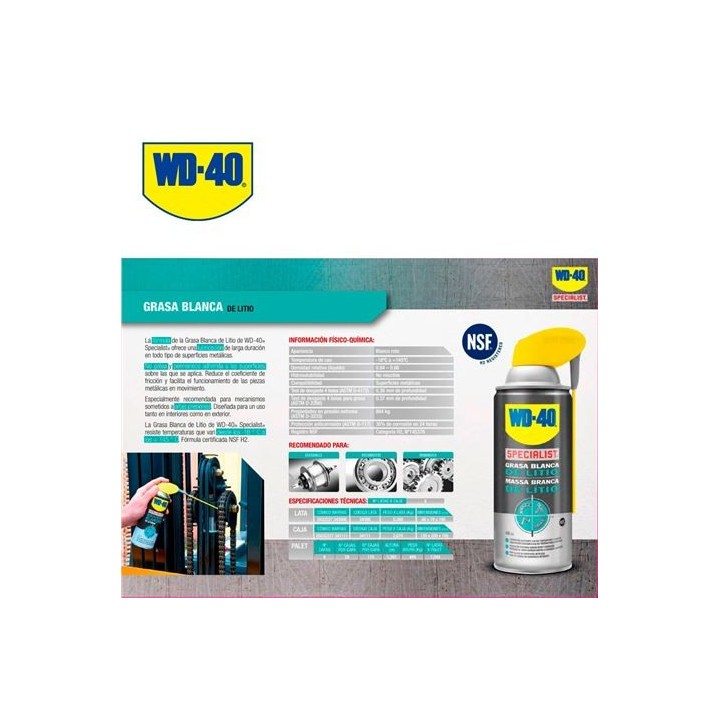 GRASA BLANCA DE LITIO WD40 34390 400ML