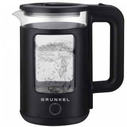 HERVIDOR DE AGUA 1.8 LITROS 150W NEGRO INOX GRUNKEL