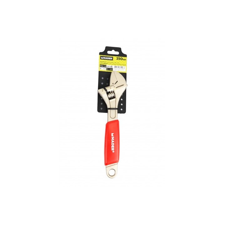 LLAVE INGLESA 10"- 250MM MANGO RECUBIERTO ROJO MADER