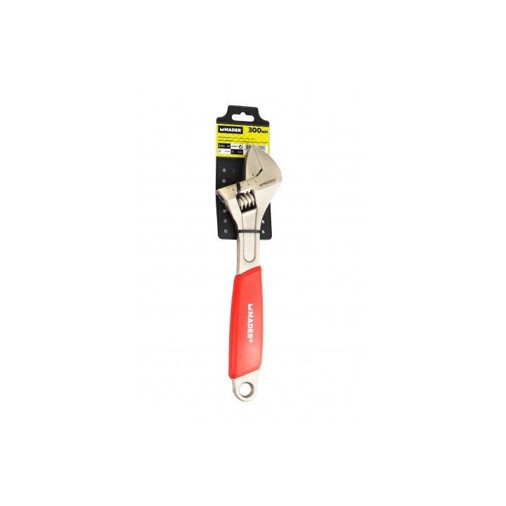LLAVE INGLESA 12"- 300MM MANGO RECUBIERTO ROJO MADER