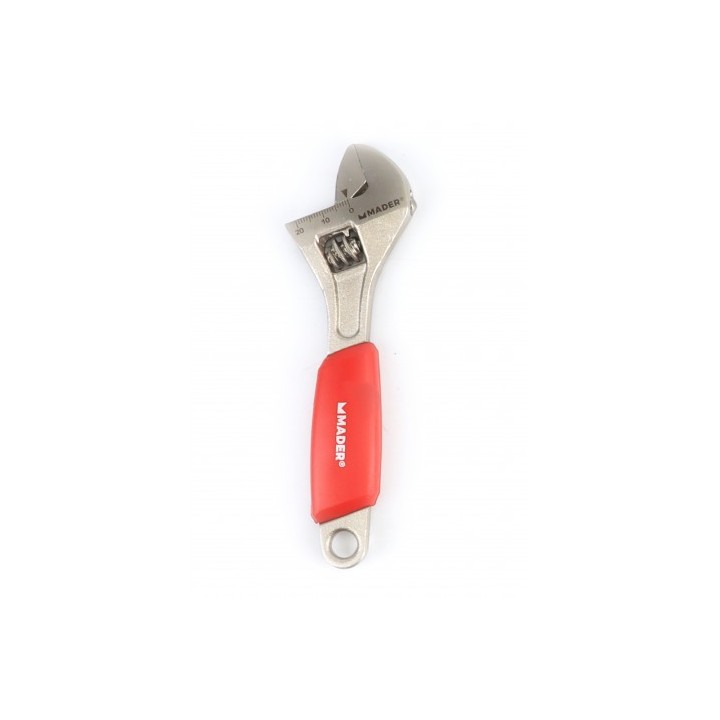 LLAVE INGLESA 6"- 150MM MANGO RECUBIERTO ROJO MADER