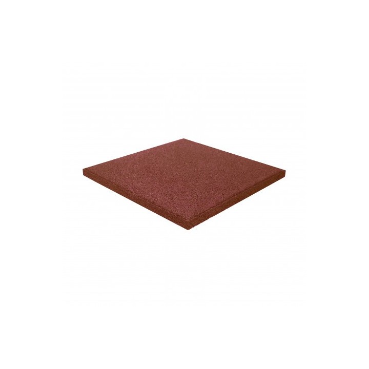 BALDOSA DE CAUCHO ANTITRAUMA 400X400X25MM COLOR LADRILLO ROJO ARTPLAST