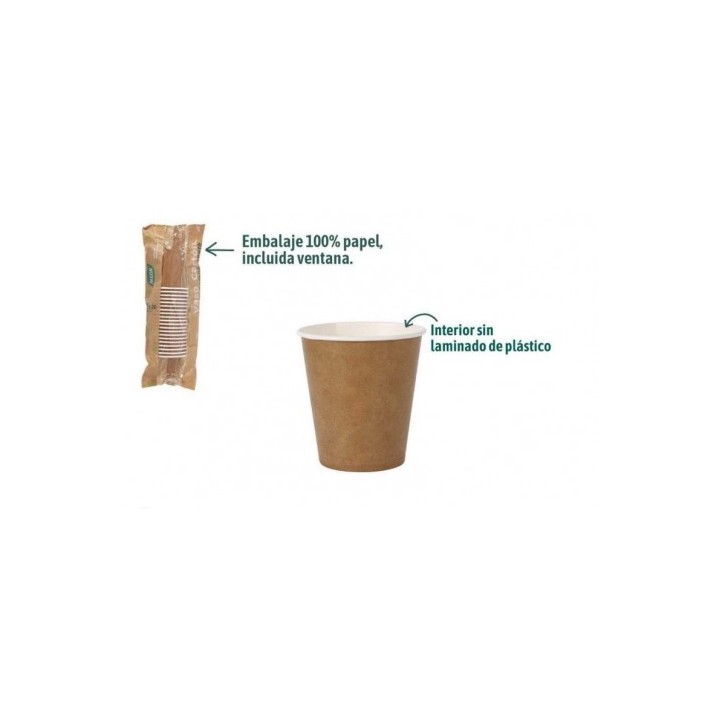 SET 20 VASOS CARTON KRAFT 120CC ALGON
