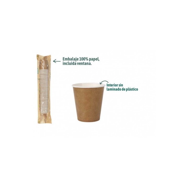 SET 50 VASOS CARTON KRAFT 120CC ALGON