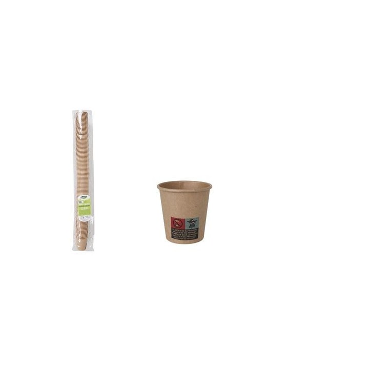 SET 50 VASOS CARTON KRAFT 80CC ALGON