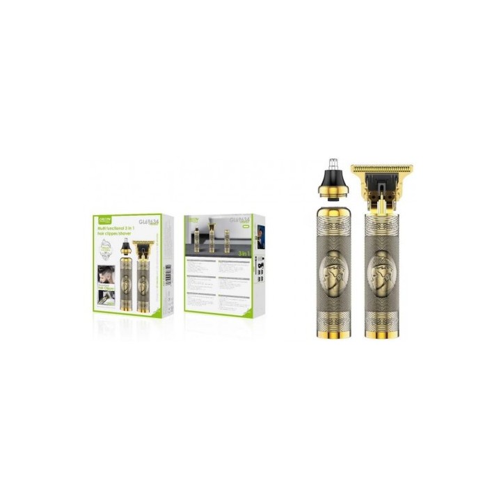 KIT CORTAPELO Y NARICERO METAL GL69634 RECARGABLE GREEN LYCA