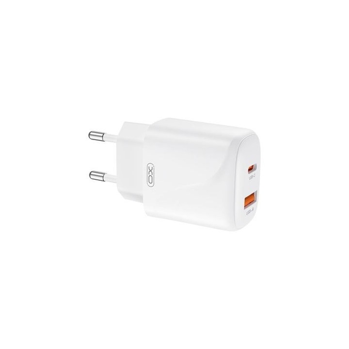 CARGADOR USB+USB-C 20W L158 BLANCO XO