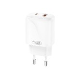 CARGADOR USB+USB-C 20W L158 BLANCO XO