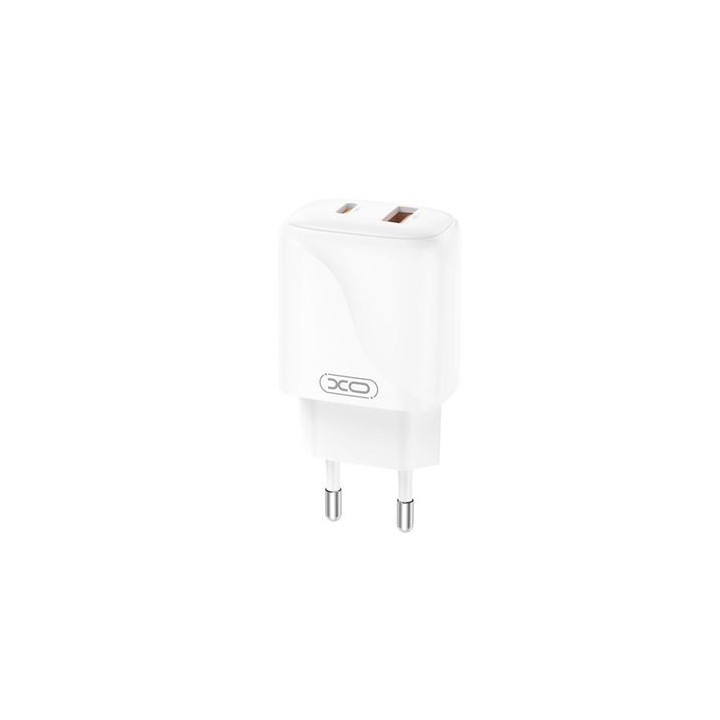 CARGADOR USB+USB-C 20W L158 BLANCO XO