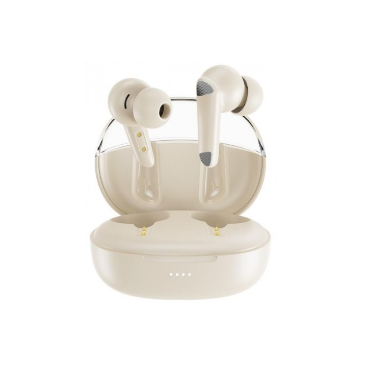 AURICULARES BLUETOOTH TWS CON DOBLE MICRO Y CANCELACION DE RUIDO G22 BEIGE