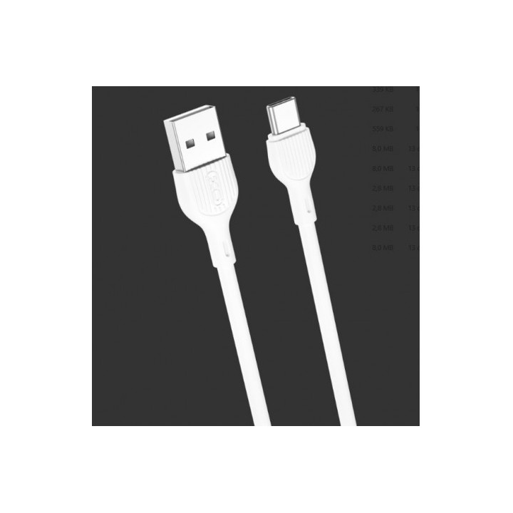 CABLE 2.1A USB A TIPO C 2 METROS BLANCO NB200 XO