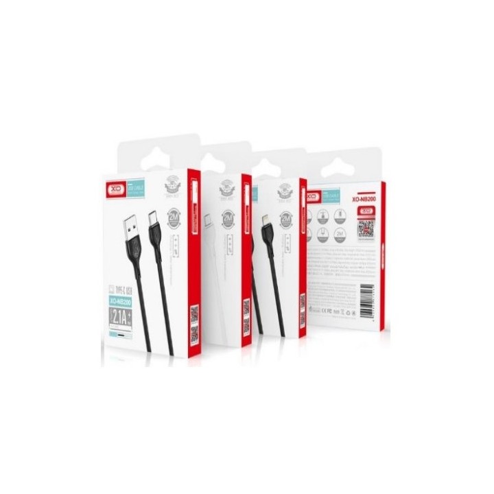 CABLE 2.1A USB A TIPO C 2 METROS BLANCO NB200 XO