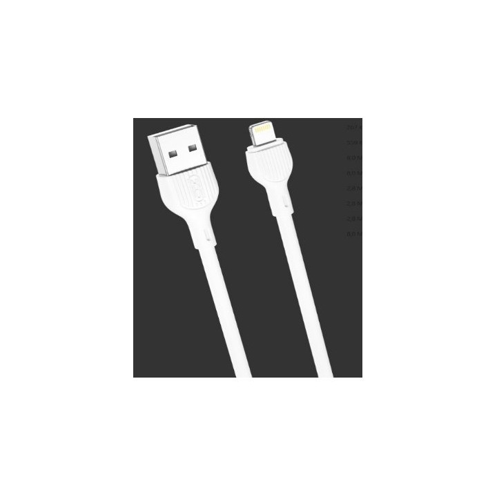 CABLE 2.1A USB A LIGTHNING 2 METROS BLANCO NB200 XO