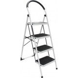 ESCALERA DOMESTICA EN ACERO Y GOMA 4P. MADER