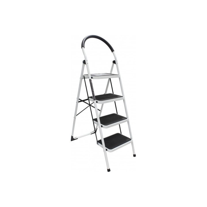 ESCALERA DOMESTICA EN ACERO Y GOMA 4P. MADER