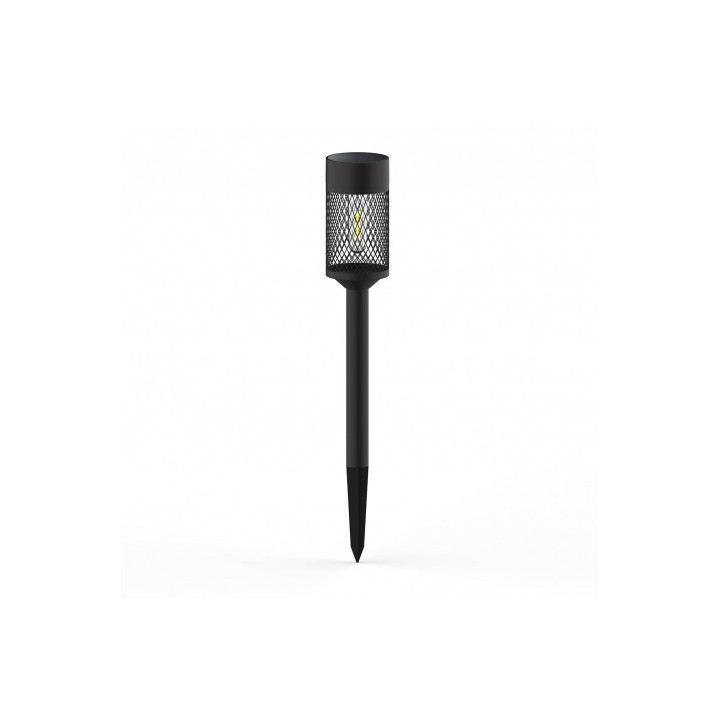 ESTACA SOLAR CON MALLA DE ACERO LUZ CALIDA 72X72MM