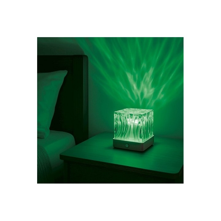 LAMPARA PROYECTOR CON LUZ EFECTO AURA 16 COLORES Y MANDO A DISTANCIA