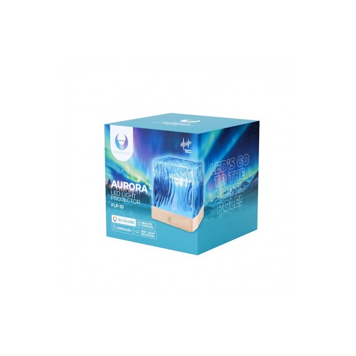 LAMPARA PROYECTOR CON LUZ EFECTO AURA 16 COLORES Y MANDO A DISTANCIA