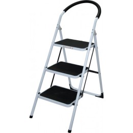 ESCALERA DOMESTICA EN ACERO Y GOMA 3P. MADER
