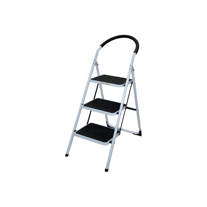 ESCALERA DOMESTICA EN ACERO Y GOMA 3P. MADER