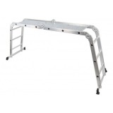 ESCALERA ALUMINIO ARTICULADA 3X4 PLATAFORMA MADER