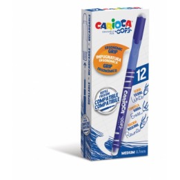 BOLIGRAFO ERGONOMICO BORRABLE PUNTA 0.7MM AZUL CON GOMA CARIOCA