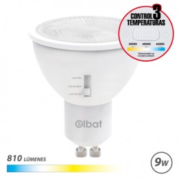 BOMBILLA LED GU10 | 9W | 810LM | LUZ CALIDA/BLANCA/FRIA | ELBAT
