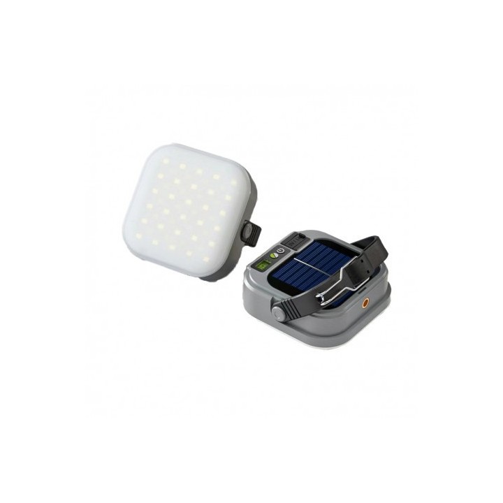 LINTERNA SOLAR DE CAMPING 500LM 12 MODOS, POWERBANK, IPX4 ELBAT