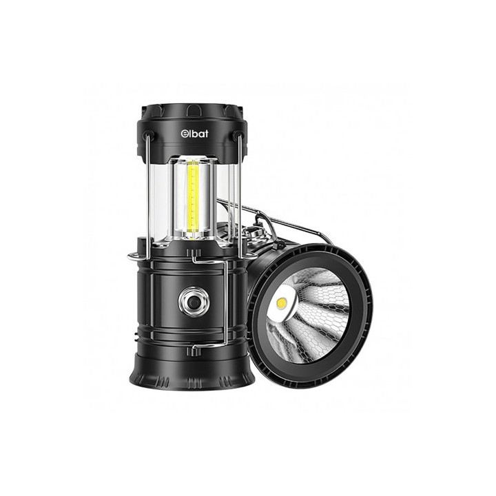 LINTERNA LED CAMPING 2 EN 1 CON GANCHO 280LM ELBAT