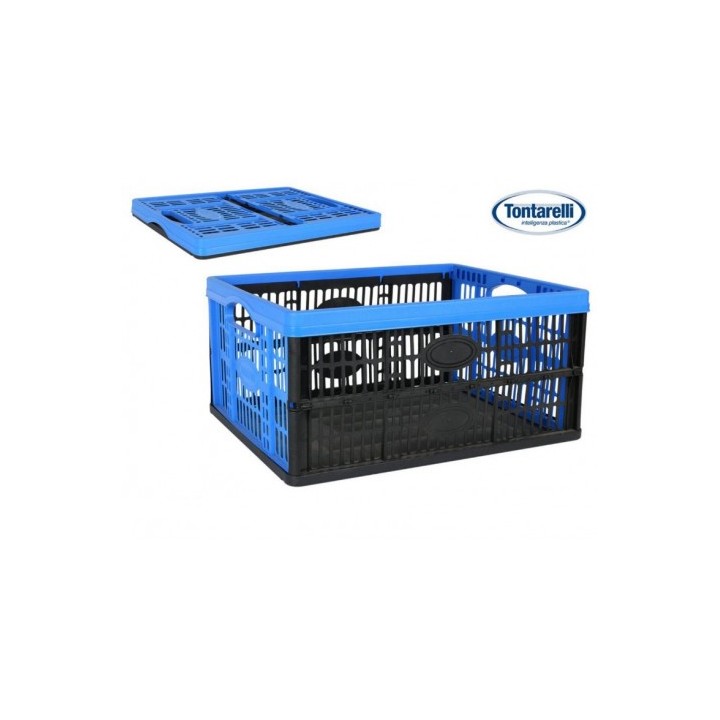 CAJA PLEGABLE 32 LITROS AZUL Y NEGRA