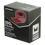 CINTA DE SEÑALIZACION ROJO-BLANCO 250Mtrs.X7Cm. MADER