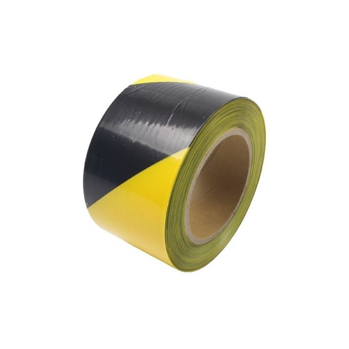 CINTA DE SEÑALIZACION NEGRO-AMARILLO 250Mtrs.X7Cm. MADER