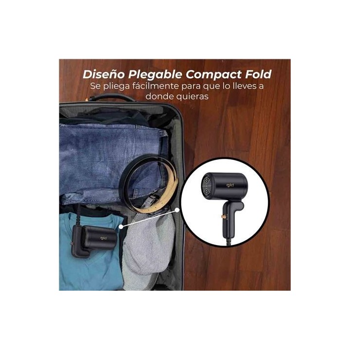 SECADOR DE PELO PLEGABLE 400W NEGRO IDEAL VIAJE GKL