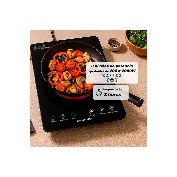 COCINA ELECTRICA 1 FUEGO 2000W GRUNKEL