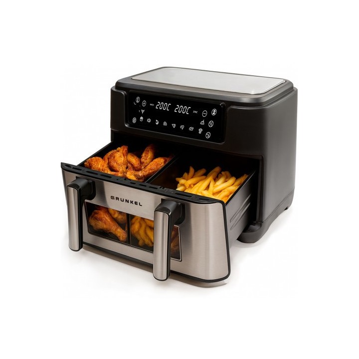 FREIDORA DE AIRE 10 LITROS 2800W CUBETOS FLEXIBLES GRUNKEL