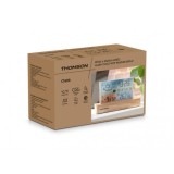 ESTACION METEOROLOGICA CON RELOJ DESPERTADOR MADERA/BLANCO THOMSON