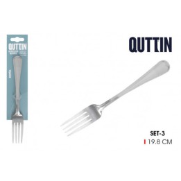 PACK 3 TENEDORES MESA 19.8CM SOFIA QUTTIN
