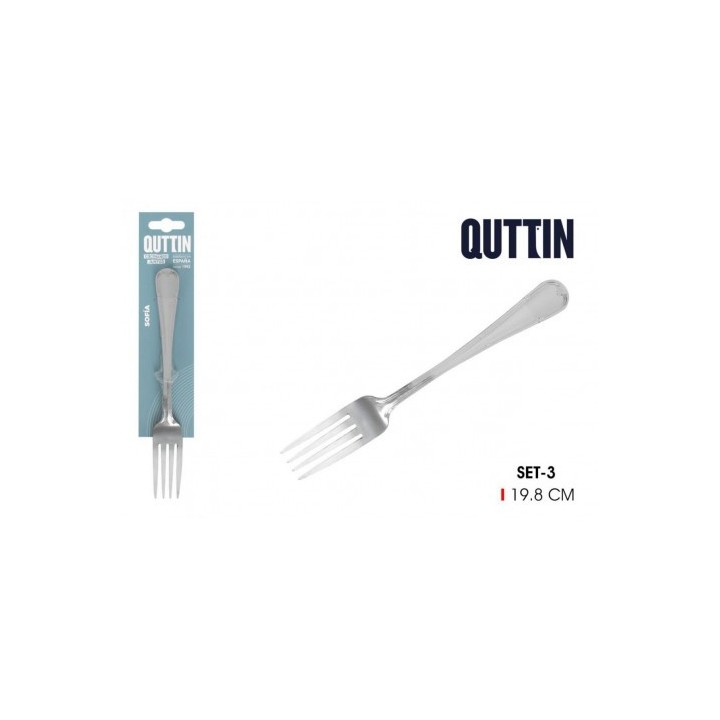 PACK 3 TENEDORES MESA 19.8CM SOFIA QUTTIN